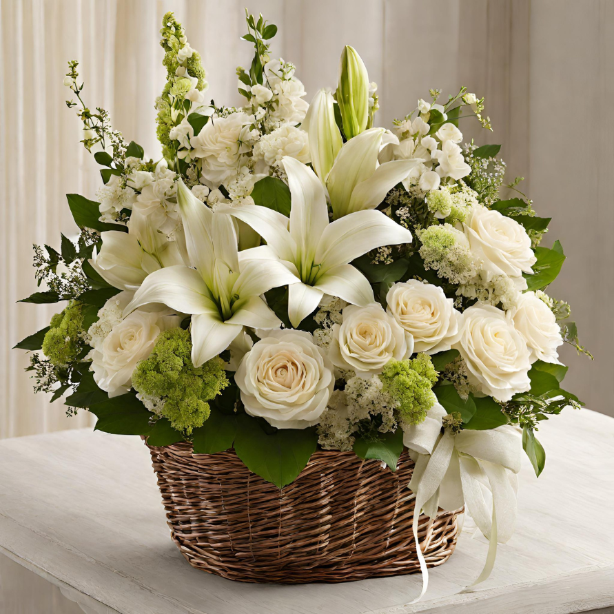 Serene Whispers Floral Basket