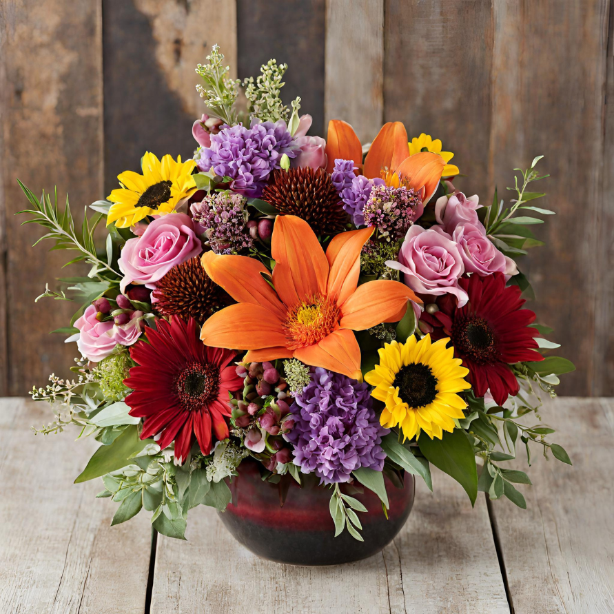 Składanka kwiatów wdzięcznego serca